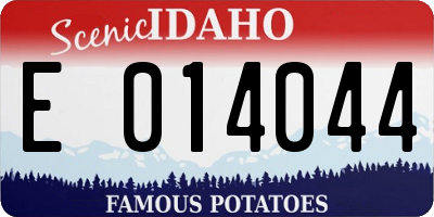 ID license plate E014044