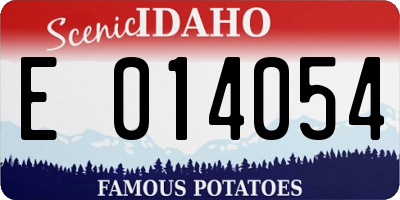 ID license plate E014054