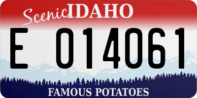 ID license plate E014061