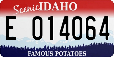 ID license plate E014064