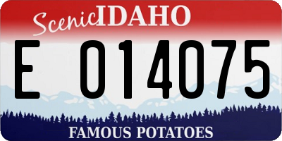 ID license plate E014075