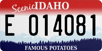 ID license plate E014081