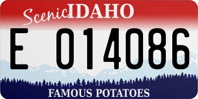 ID license plate E014086