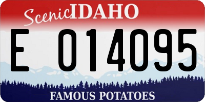 ID license plate E014095