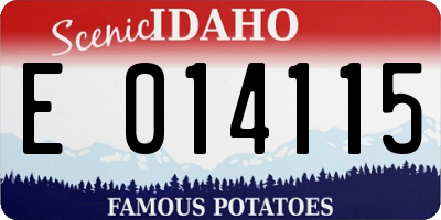 ID license plate E014115