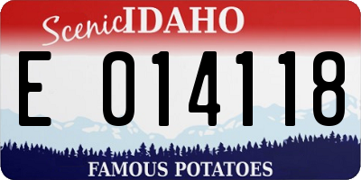 ID license plate E014118