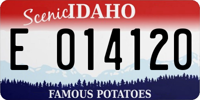 ID license plate E014120
