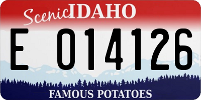 ID license plate E014126