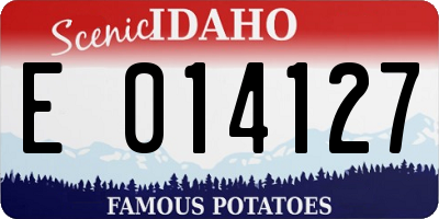 ID license plate E014127