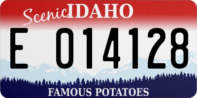 ID license plate E014128