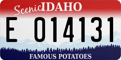 ID license plate E014131