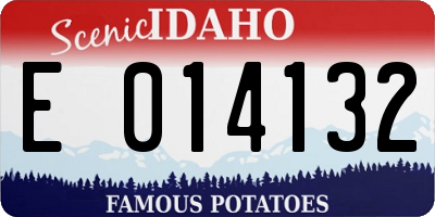ID license plate E014132
