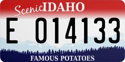 ID license plate E014133
