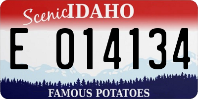 ID license plate E014134