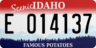 ID license plate E014137