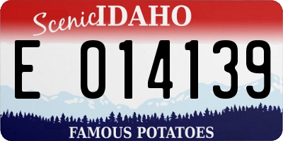 ID license plate E014139