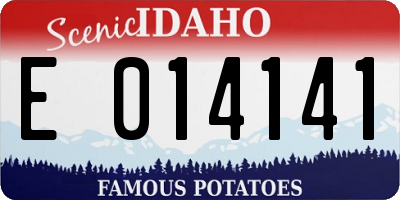 ID license plate E014141