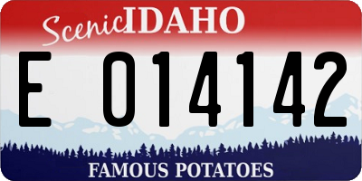 ID license plate E014142