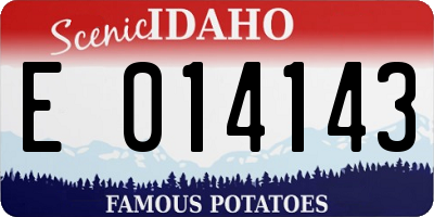 ID license plate E014143