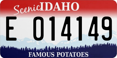 ID license plate E014149