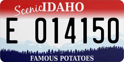 ID license plate E014150