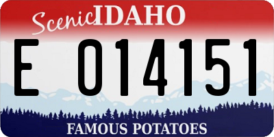 ID license plate E014151