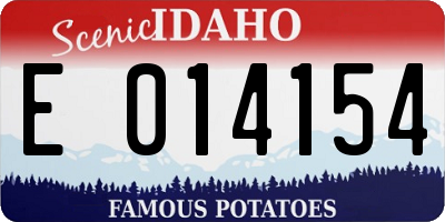 ID license plate E014154