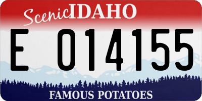 ID license plate E014155