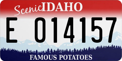 ID license plate E014157