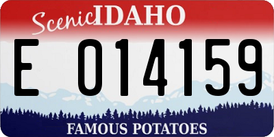 ID license plate E014159
