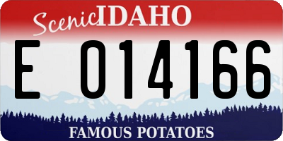 ID license plate E014166