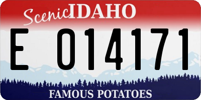 ID license plate E014171