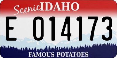 ID license plate E014173