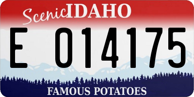 ID license plate E014175