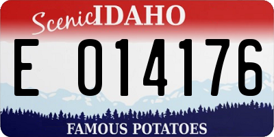ID license plate E014176