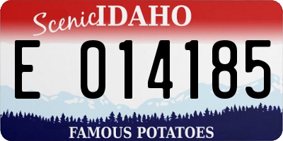 ID license plate E014185