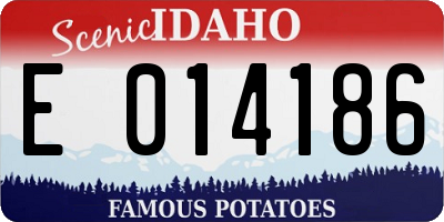 ID license plate E014186