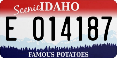ID license plate E014187