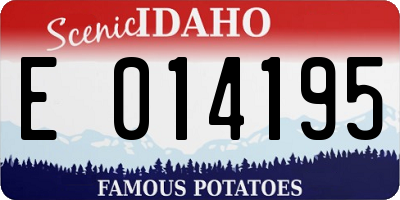 ID license plate E014195