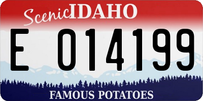 ID license plate E014199