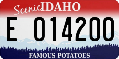 ID license plate E014200