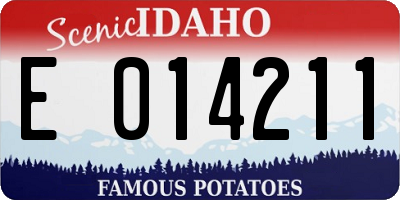 ID license plate E014211