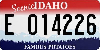 ID license plate E014226