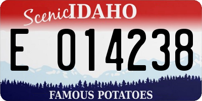 ID license plate E014238