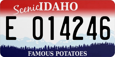 ID license plate E014246