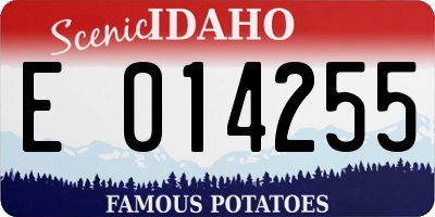 ID license plate E014255