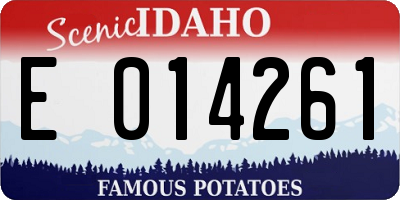 ID license plate E014261