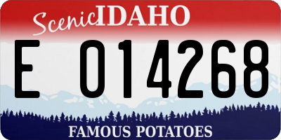 ID license plate E014268