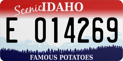 ID license plate E014269