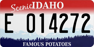 ID license plate E014272